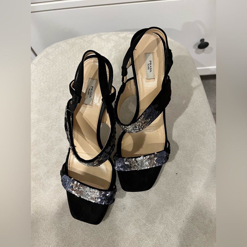 Prada sequin heels